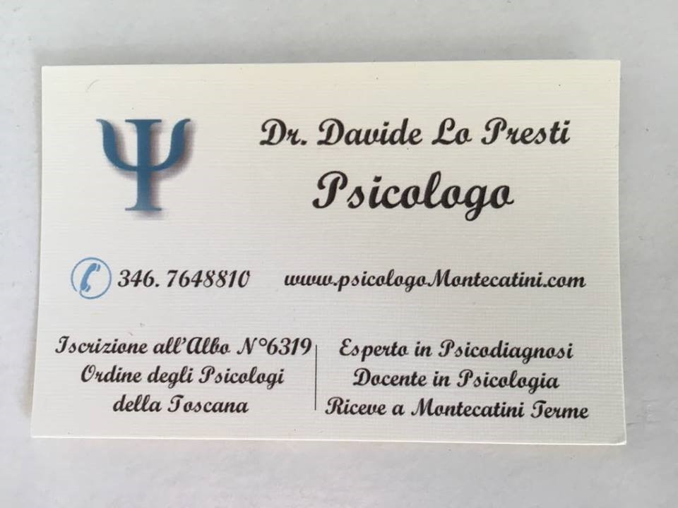 Contattami Dr Davide Lo Presti